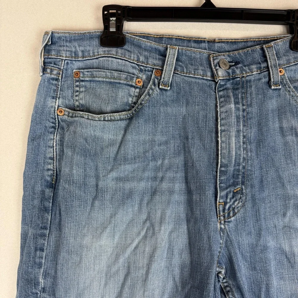 Levi's‎ 514 Jeans Mens 36x30 Blue Medium Wash Straight Stretch WaterLess Denim